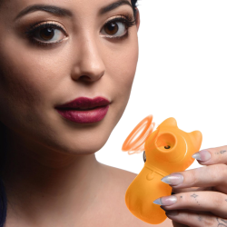 Sucky Kitty Silicone Clitoral Stimulator (Orange)