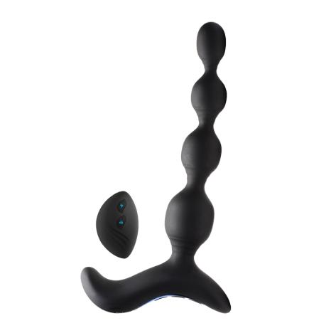 Shock-Beads 80X Vibrating & E-stim Silicone Anal Beads