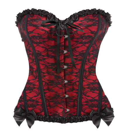 Scarlet Seduction Lace-up Corset and Thong
