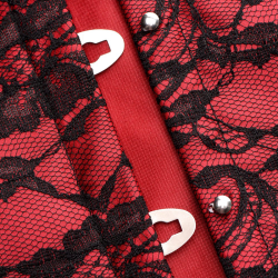 Scarlet Seduction Lace-up Corset and Thong