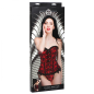 Scarlet Seduction Lace-up Corset and Thong