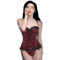 Scarlet Seduction Lace-up Corset and Thong