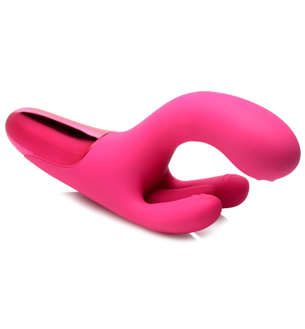10X Triple Rabbit Silicone Vibrator - Pink