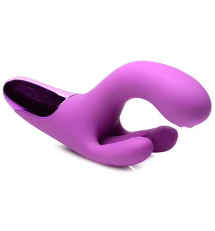 10X Triple Rabbit Silicone Vibrator - Purple