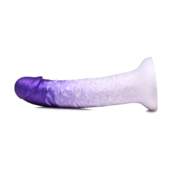 Swirl Realistic Silicone Dildo - Purple