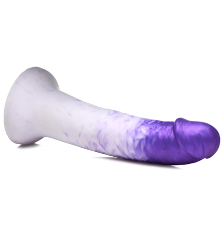 Swirl Realistic Silicone Dildo - Purple