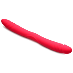 7X Double Down Silicone Double Dildo with Remote - Pink