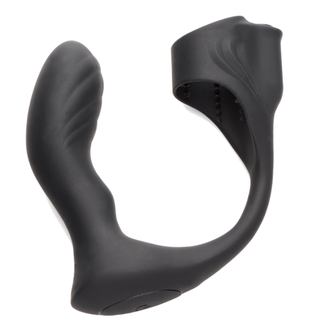 Silicone Prostate Vibe with Cock Ring and Remote