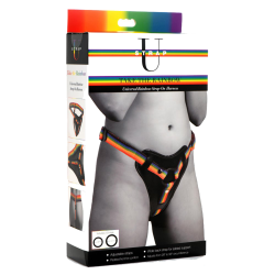 Rainbow Strap On Harness with Silicone O-Rings