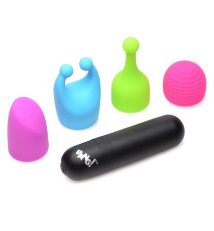 7X Rechargeable Bullet with 4 Attachments