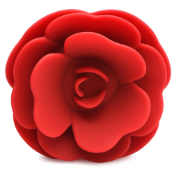 28X Silicone Vibrating Rose Anal Plug with Remote