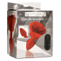 28X Silicone Vibrating Rose Anal Plug with Remote