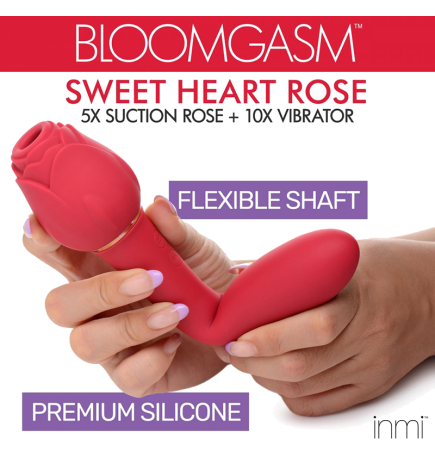 Bloomgasm Sweet Heart Rose Clit Suction Vibrator