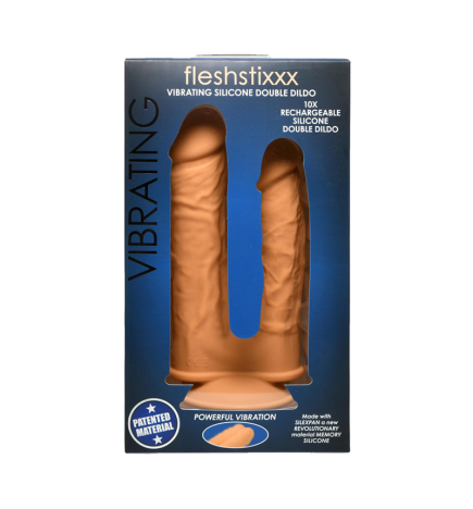 10X Silexpan Vibrating 6 and 7 Inch Double Dildo