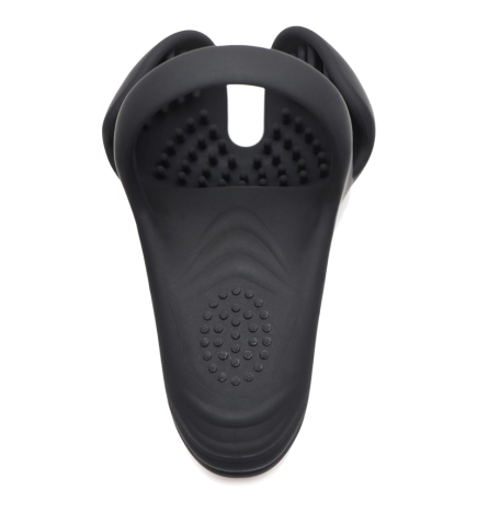 10X Vibrating Silicone Cock Ring with Taint Stim and Remote