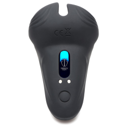 10X Vibrating Silicone Cock Ring with Taint Stim and Remote