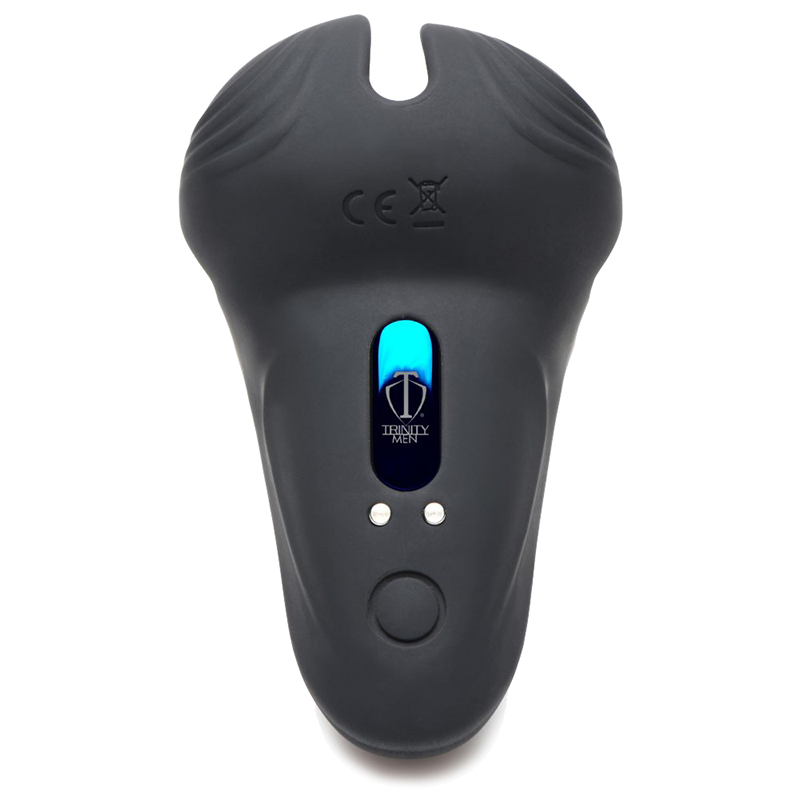 10X Vibrating Silicone Cock Ring with Taint Stim and Remote
