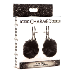Pom Pom Nipple Clamps - Black
