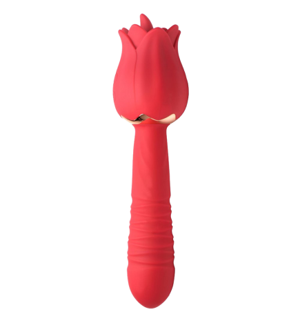Racy Rose Thrusting and Licking Rose Vibrator
