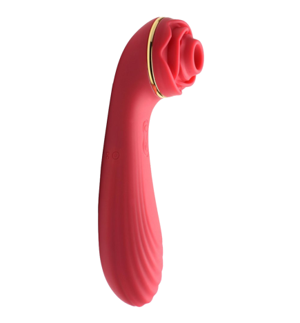 Passion Petals 10X Silicone Suction Rose Vibrator - Red