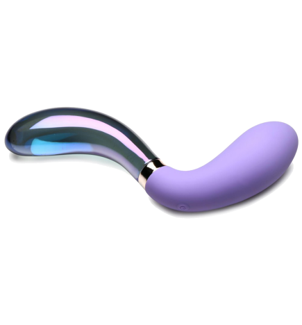 10X Pari Dual Ended Wavy Silicone and Glass Vibrator
