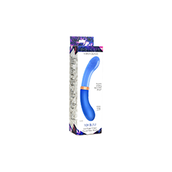 10X Bleu Dual Ended G-Spot Silicone and Glass Vibrator