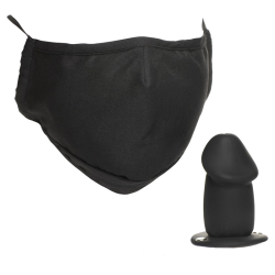 Mouth-Full Dildo Gag Face Mask