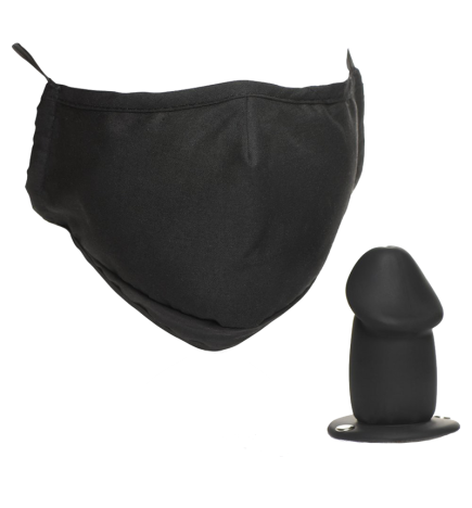 Mouth-Full Dildo Gag Face Mask