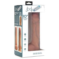 Ultra Realistic Dual Density Silicone Dildo with Balls - 10 Inch