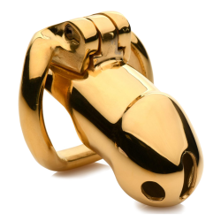 Midas 18K Gold-Plated Locking Chastity Cage