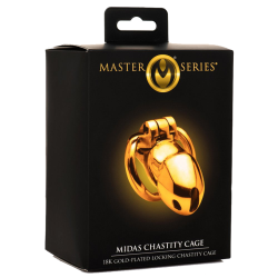 Midas 18K Gold-Plated Locking Chastity Cage