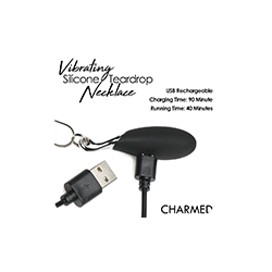 10X Vibrating Silicone Teardrop Necklace