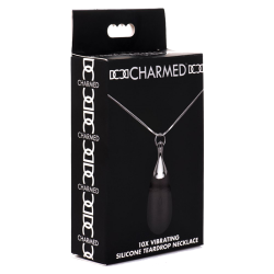 10X Vibrating Silicone Teardrop Necklace