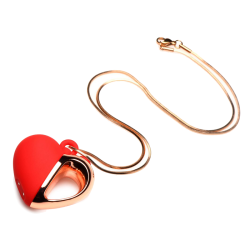 10X Vibrating Silicone Heart Necklace