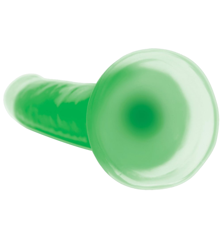 7 Inch Glow-in-the-Dark Silicone Dildo - Green