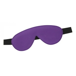 Padded Leather Blindfold - Purple & Black