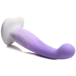 Slim G-Spot Silicone Purple and White Dildo