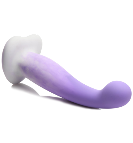 Slim G-Spot Silicone Purple and White Dildo