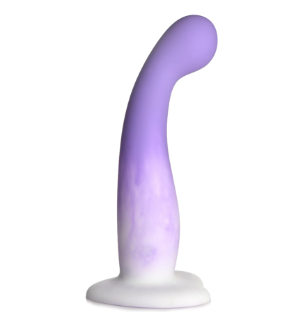 Slim G-Spot Silicone Purple and White Dildo