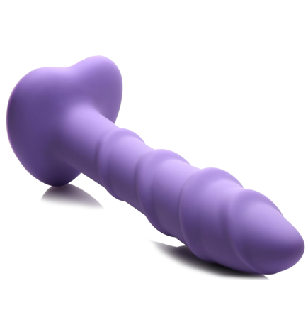 Swirl Silicone Purple Dildo