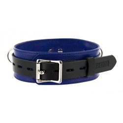 Strict Leather  Deluxe Locking Collar - Blue & Black