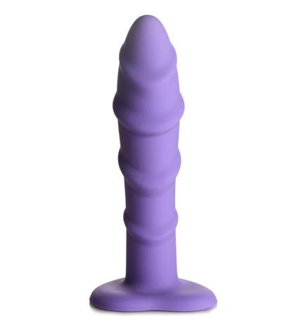 Swirl Silicone Purple Dildo