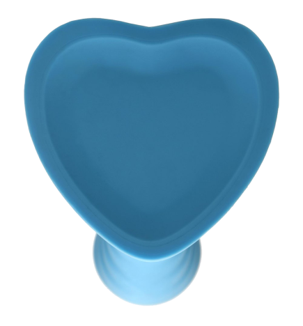 Ribbed Silicone Blue Dildo