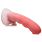 Wavy Silicone Pink and White Dildo