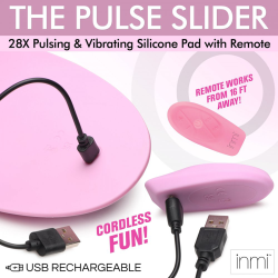 The Pulse Slider 28X Pulsing and Vibrating Silicone Pad with Re