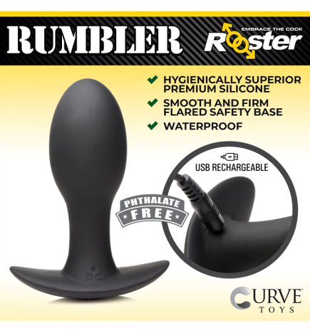 Rumbler Vibrating Silicone Butt Plug