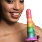 Zigzag Rainbow Silicone Dildo