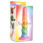 Zigzag Rainbow Silicone Dildo