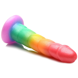 Swirl Rainbow Silicone Dildo