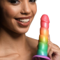 Swirl Rainbow Silicone Dildo